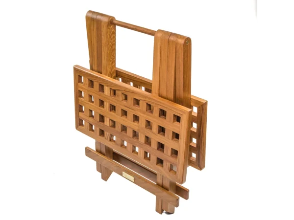 Whitecap Teak Grate Top Fold-Away Table - Image 4