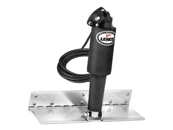 Lenco 4" x 12" Limited Space Trim Tab Kit w/o Switch Kit 12V - Electro-Polished - Standard Actuator