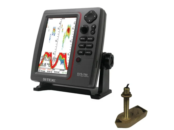 SI-TEX SVS-760 Dual Frequency Sounder 600W Kit w/Bronze Thru-Hull Temp Transducer - 307/50/200T-CX