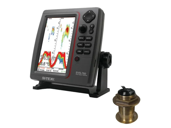 SI-TEX SVS-760 Dual Frequency Sounder 600W Kit w/Bronze 12 Degree Transducer