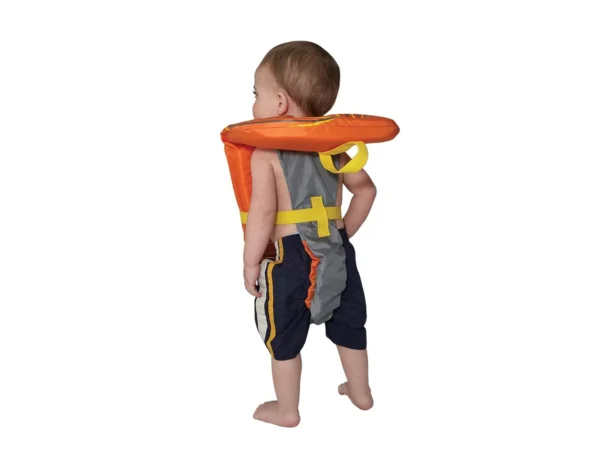 Full Throttle Baby-Safe Vest - Infant to 30lbs - Orange/Grey - Image 3