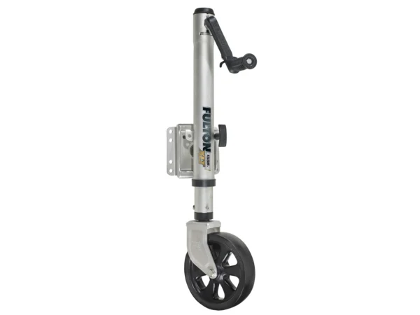 Fulton XLT 1500 lbs. Swing Away Bolt-On Jack w/12" Travel & 8" Poly Wheel - Sharkskin Finish - Image 2