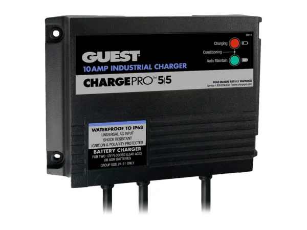 Guest 10AMP - 12/24V 2 Bank 120V Input On-Board Battery Charger