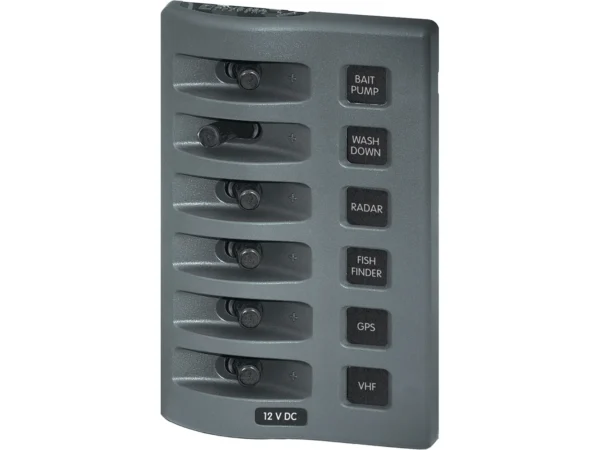 Blue Sea 4307 WeatherDeck® 12V DC Waterproof Switch Panel - 6 Position