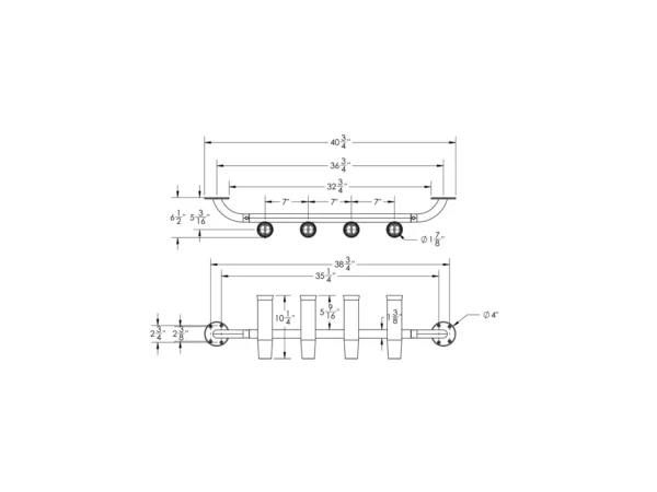 TACO 4-Rod Transom Mount Rod Rack - Image 3