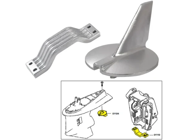 Tecnoseal Anode Kit - Yamaha 200-250HP - Zinc