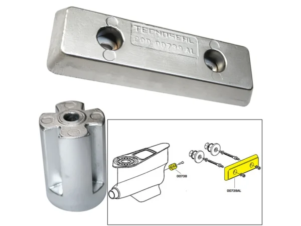 Tecnoseal Anode Kit - Volvo IPS - Zinc/Aluminum