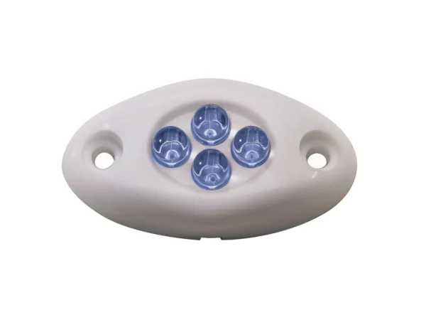 Innovative Lighting Courtesy Light - 4 LED Surface Mount - Blue LED/White Case