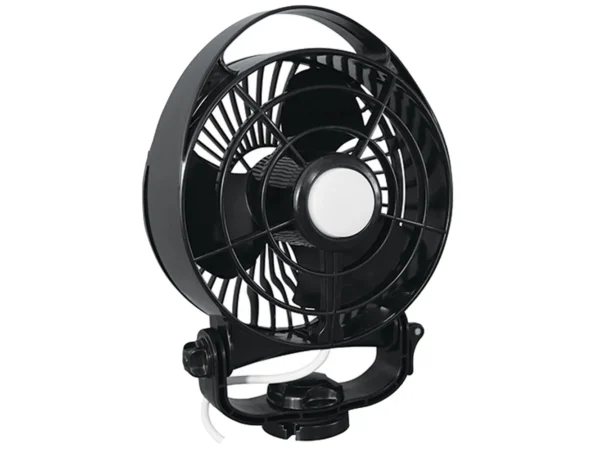 SEEKR by Caframo Maestro 12V 3-Speed 6" Marine Fan w/LED Light - Black