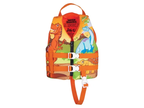 Full Throttle Water Buddies Life Vest - Child 30-50lbs - Dinosaurs