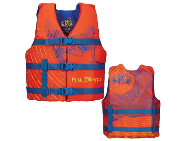 Full Throttle Character Life Vest - Youth 50-90lbs - Orange