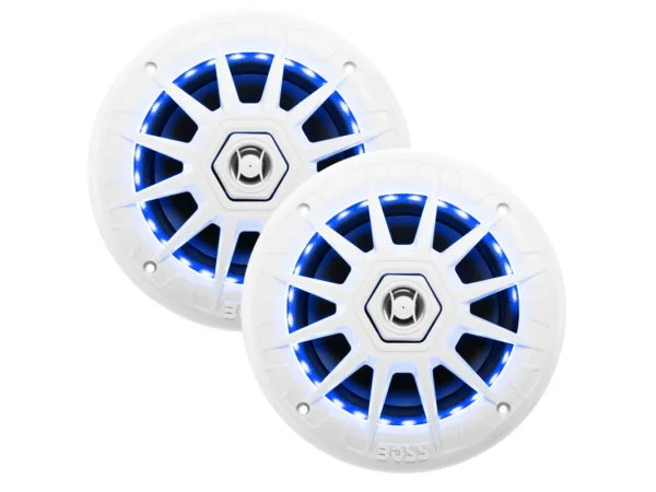 Boss Audio 6.5" MRGB65 Speakers w/RGB Lighting - White - 200W