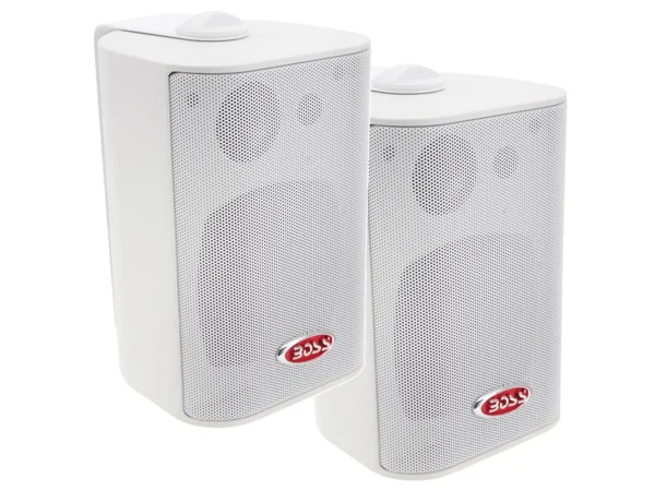 Boss Audio 4" MR4.3W Box Speakers - White - 200W