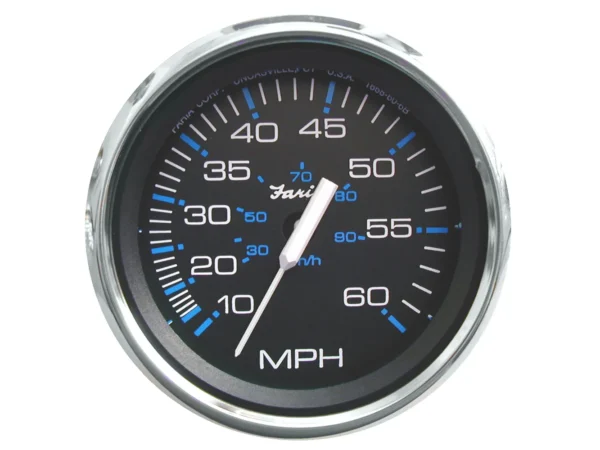 Faria Chesapeake Black 4" Speedometer - 60MPH (Pitot)