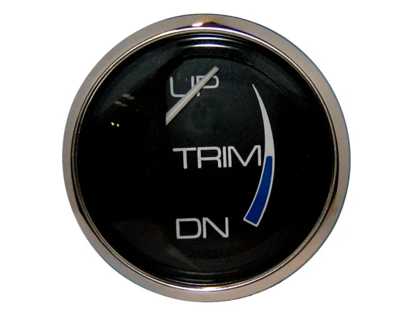 Faria Chesapeake Black 2" Trim Gauge (Mercury / Mariner / Mercruiser / Volvo DP / Yamaha '01 and newer)