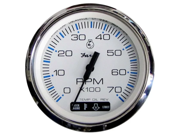 Faria Chesapeake White SS 4" Tachometer w/Suzuki Monitor - 7000 RPM (Gas) (Suzuki Outboard)