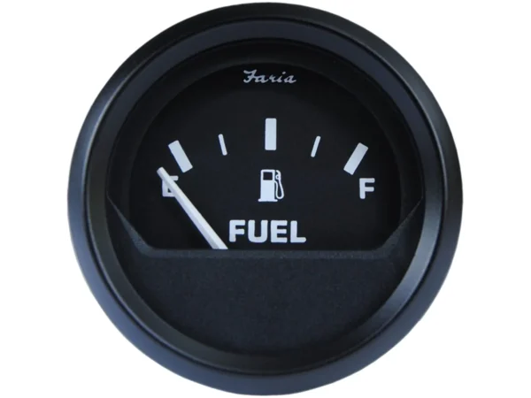 Faria Euro Black 2" Fuel Level Gauge