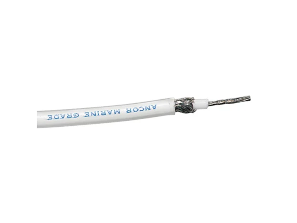 Ancor RG-213 White Tinned Coaxial Cable - 100'