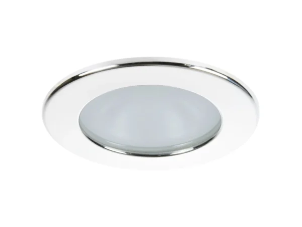 Quick Kai XP Downlight LED - 4W, IP66, Screw Mounted - Round White Bezel, Round Warm White Light