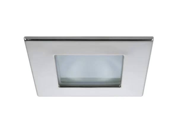 Quick Marina XP Downlight LED - 4W, IP66, Screw Mounted - Square Stainless Bezel, Round Daylight Light