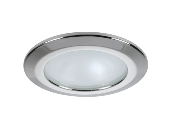 Quick Kor XP Downlight LED - 4W, IP66, Screw Mounted - Round Stainless Bezel, Round Daylight Light