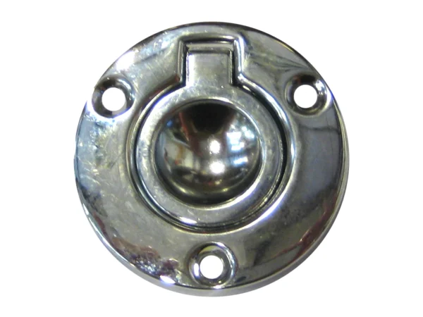 Perko Round Flush Ring Pull - 2" - Chrome Plated Zinc