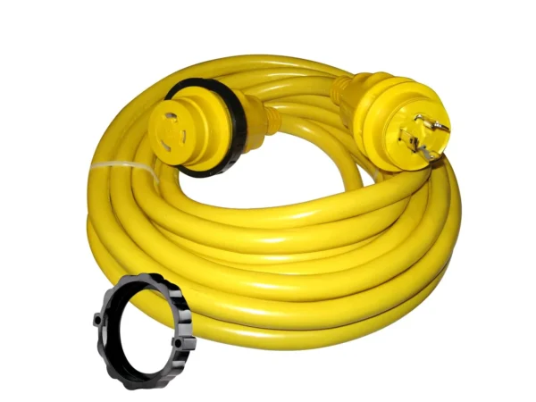 Marinco 30 Amp Power Cord Plus Cordset - 35' - Yellow