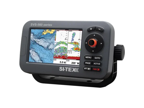 SI-TEX SVS-560CF Chartplotter - 5" Color Screen w/Internal GPS & Navionics+ Flexible Coverage