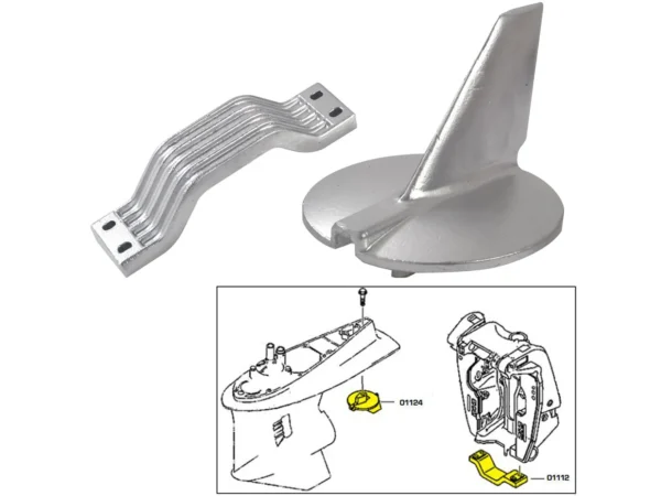 Tecnoseal Anode Kit - Yamaha 200-250 HP - Magnesium