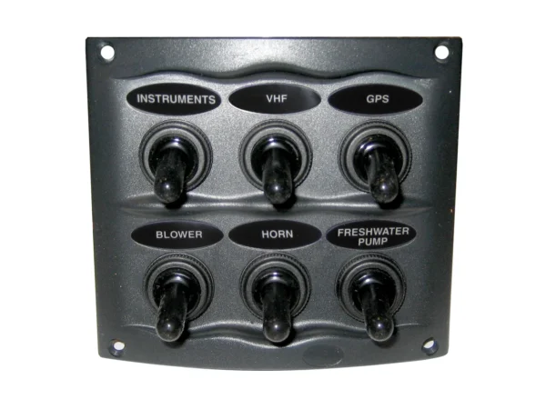 BEP Waterproof Panel - 6 Switches - Grey