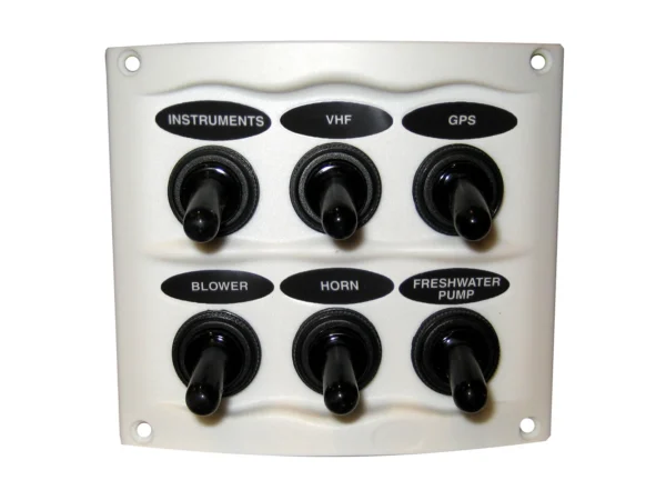 BEP Waterproof Panel - 6 Switches - White