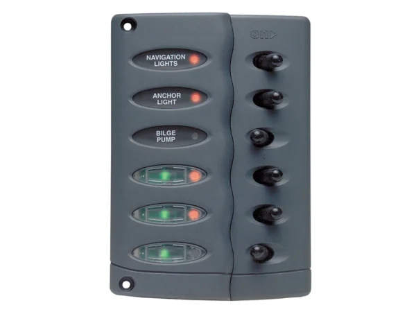 BEP Contour Switch Panel - Waterproof 6 Way w/Fuse Holder