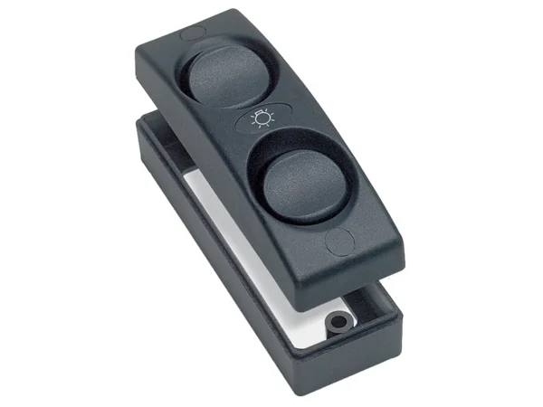 BEP Contour 1100 Series Double Interior Switch - On/Off - Black