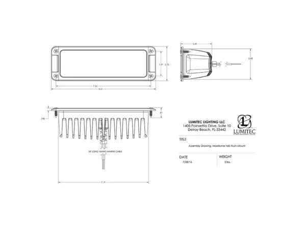 Lumitec Maxillumeh60 - Flush Mount Flood Light - White Housing - White Dimming - Image 3