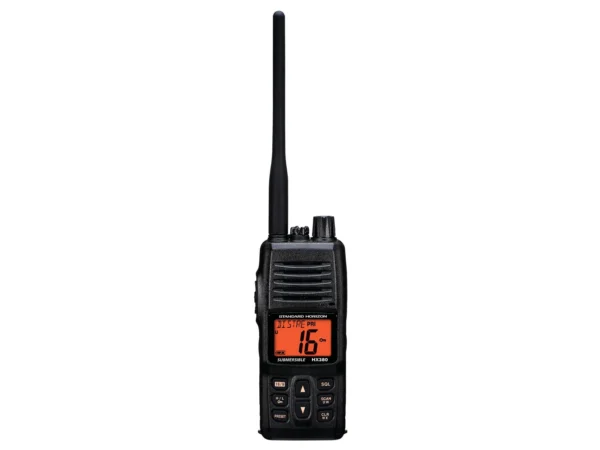 Standard Horizon HX380 5W Commercial Grade Submersible IPX-7 Handheld VHF Radio w/LMR Channels