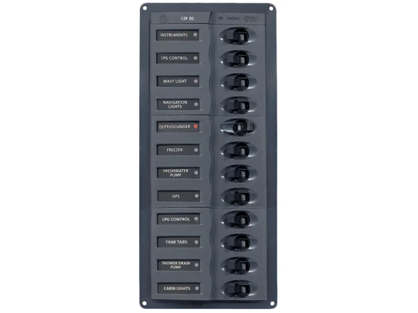 BEP DC Panel - 12-Way - No Meter - Vertical