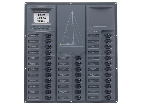 BEP Cruiser Series DC Circuit Breaker Panel w/Digital Meters 32SP DC12V