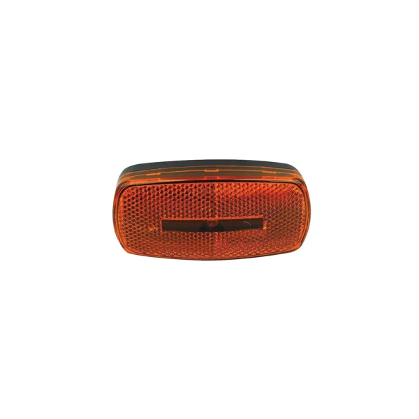 FulTyme RV Marker/Clearance Light With Reflex, Yellow Lens, Black Base