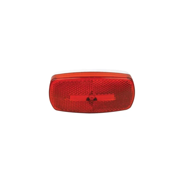 FulTyme RV Marker/Clearance Light With Reflex, Red Lens, White Base