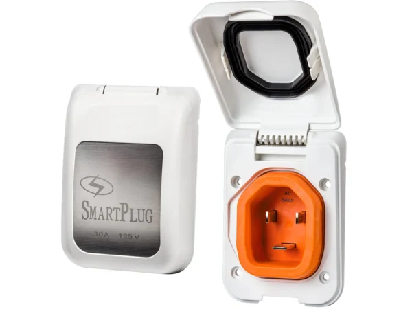 SmartPlug 30 AMP Male Non-Metallic Inlet Cover - White