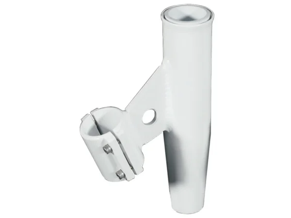 Lee's Clamp-On Rod Holder - White Aluminum - Vertical Mount - Fits 1.050 O.D. Pipe