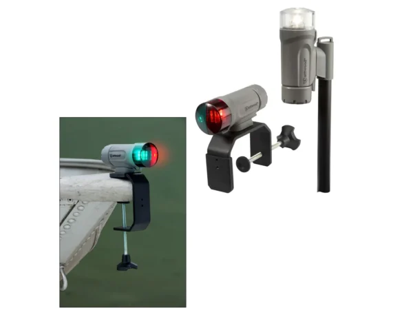 Attwood PaddleSport Portable Navigation Light Kit - C-Clamp, Screw Down or Adhesive Pad - Gray