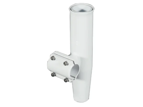 Lee's Clamp-On Rod Holder - White Aluminum - Horizontal Mount - Fits 1.315" O.D. Pipe