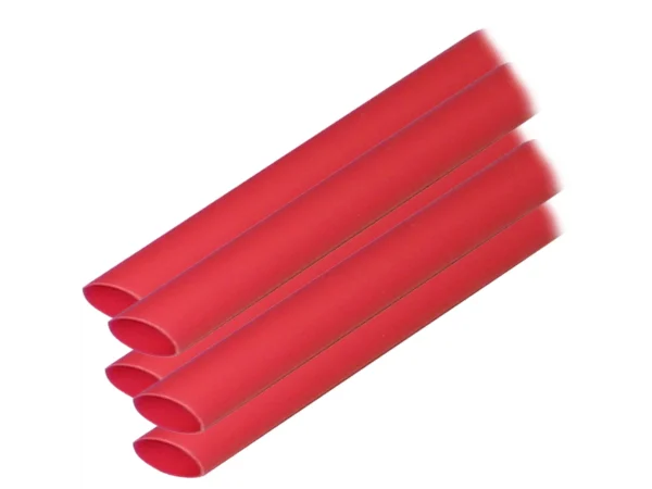 Ancor Adhesive Lined Heat Shrink Tubing (ALT) - 3/8" x 6" - 5-Pack - Red