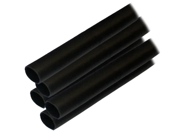 Ancor Adhesive Lined Heat Shrink Tubing (ALT) - 1/2" x 6" - 5-Pack - Black