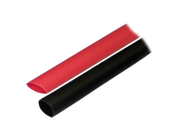 Ancor Adhesive Lined Heat Shrink Tubing (ALT) - 1/2" x 3" - 2-Pack - Black/Red