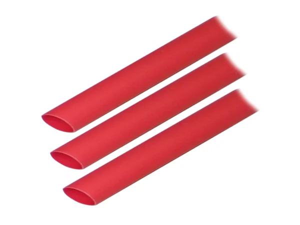 Ancor Adhesive Lined Heat Shrink Tubing (ALT) - 1/2" x 3" - 3-Pack - Red