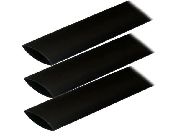 Ancor Adhesive Lined Heat Shrink Tubing (ALT) - 1" x 3" - 3-Pack - Black