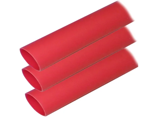 Ancor Adhesive Lined Heat Shrink Tubing (ALT) - 1" x 12" - 3-Pack - Red