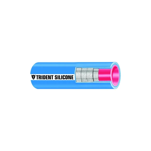 Trident 202V5000 Blue "VHT" Silicone Softwall Wet Exhaust Hose, 5" x 3'